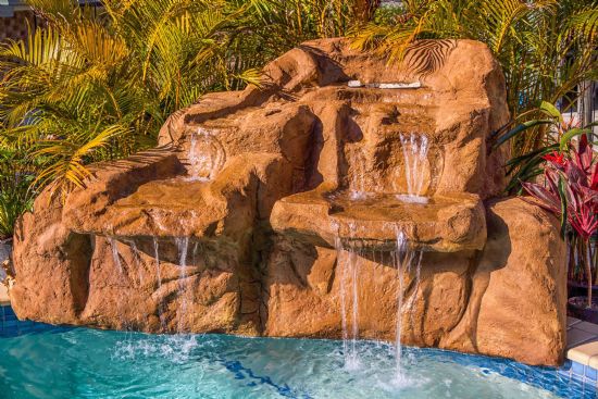Swimming Pools  - waterfall